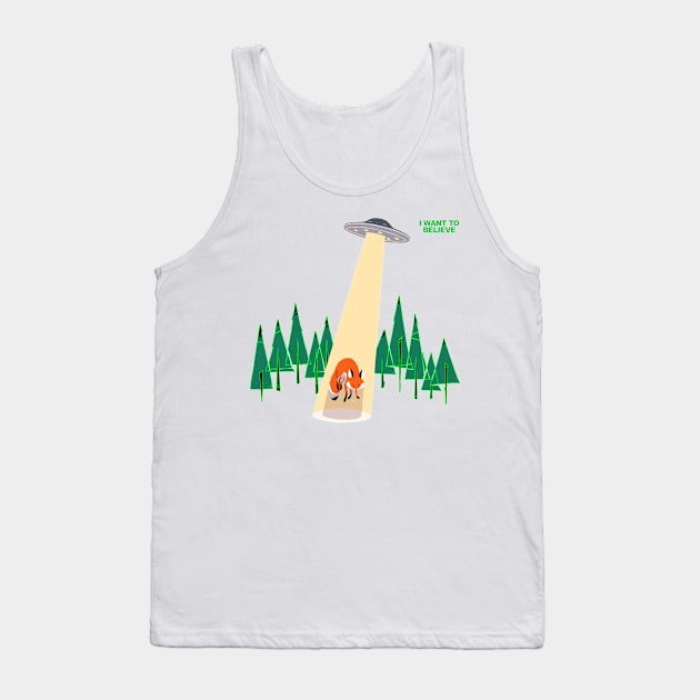 I want to believe fox Tank Top by tumblebuggie